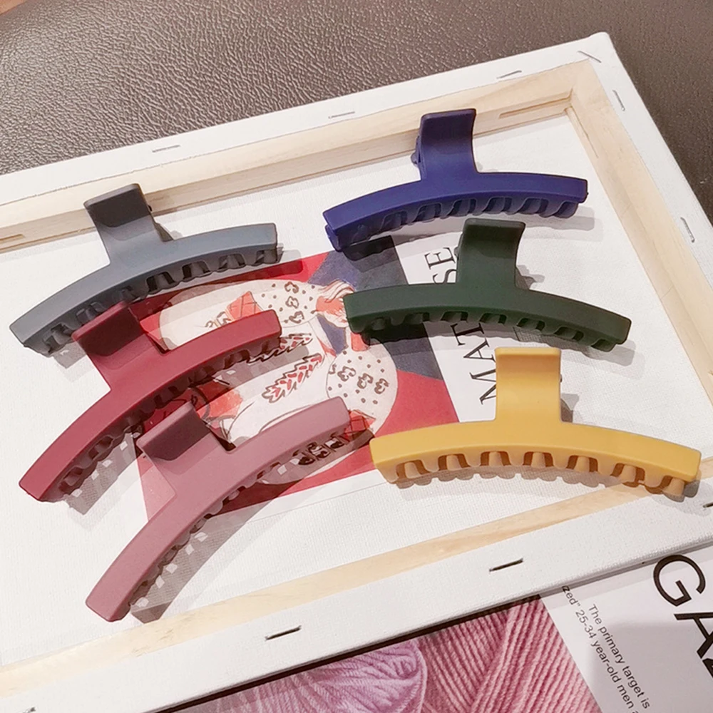 2021 New Frosted Acrylic Hair Claw Clips Big Size Makeup Hair Styling Barrettes for Women Hair Accessories Hair Clips Hairpins
2021 New Frosted Acrylic Hair Claw Clips Big Size Makeup Hair Styling Barrettes for Women Hair Accessories Hair Clips Hairpins