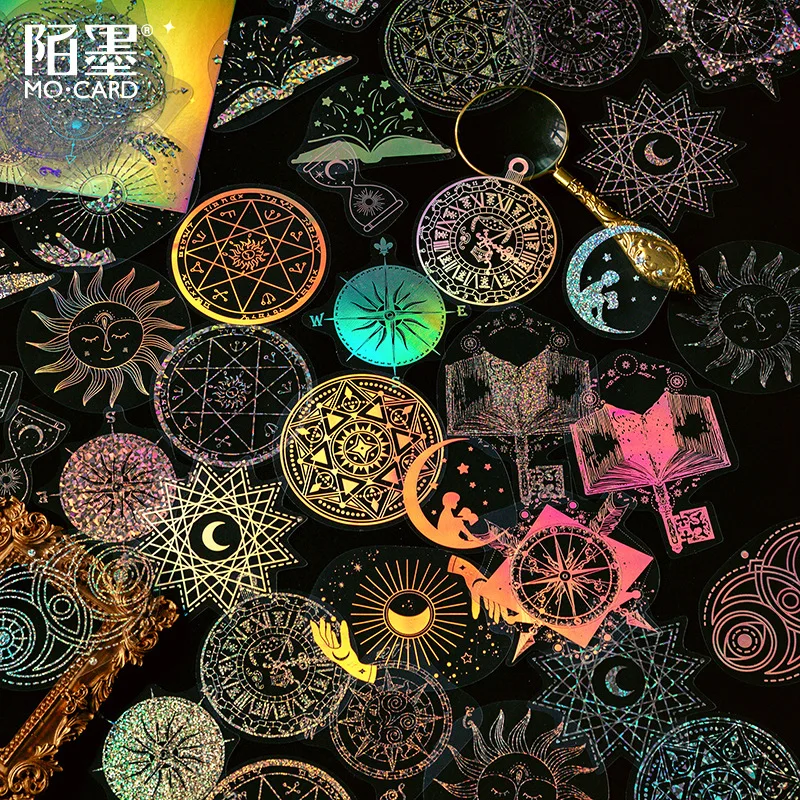 45 листа/уп наклейки для ногтей с пакет Kawaii волшебная луна красочные ПЭТ альбом