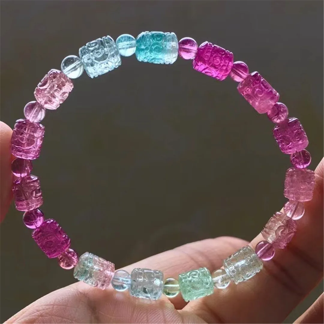 7x6mm Top Natural Colorful Tourmaline Bracelet For Women Man Healing Wealth Gift Crystal Round Beads Stone Jewelry Strands AAAAA
7x6mm Top Natural Colorful Tourmaline Bracelet For Women Man Healing Wealth Gift Crystal Round Beads Stone Jewelry Strands AAAAA