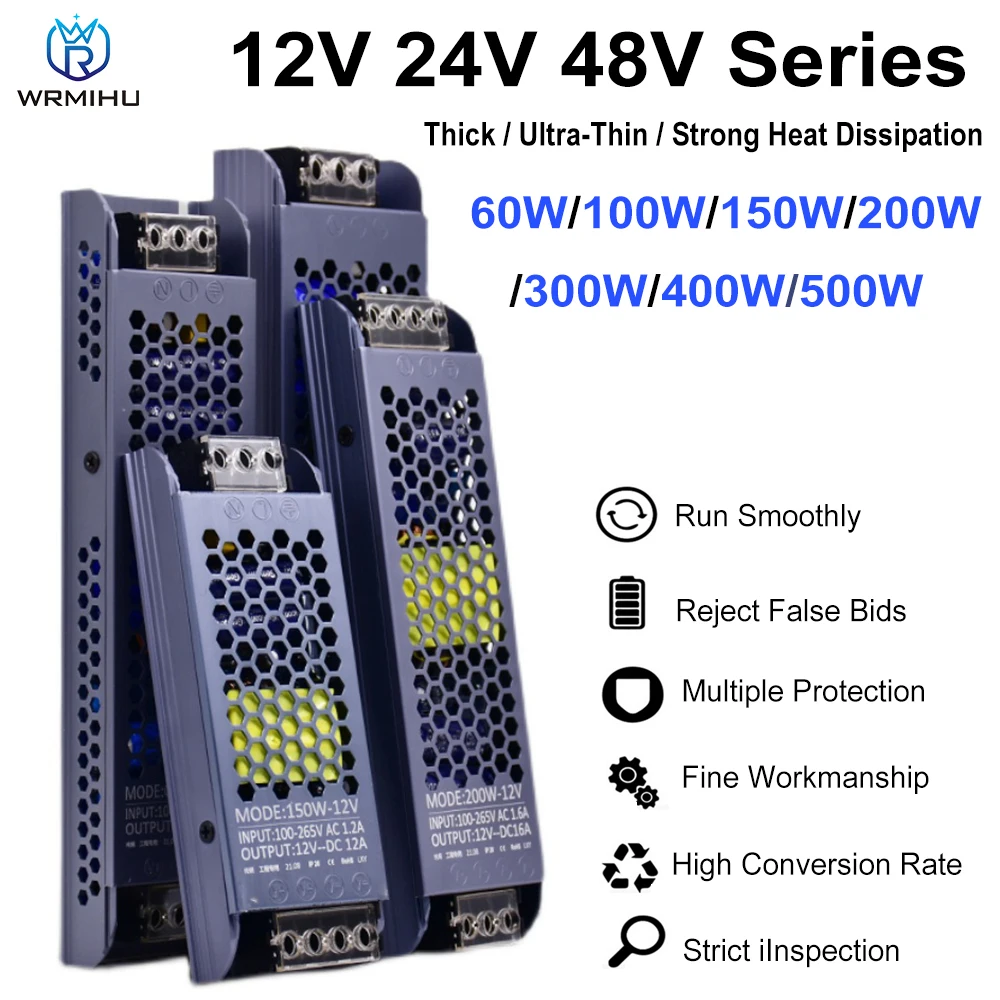 LED Ultra-Thin Switching Power Supply 220V To DC12V 24V 48V Linear Lamp Belt Drive Power Mute Transformer Light Box Ballast
LED Ultra-Thin Switching Power Supply 220V To DC12V 24V 48V Linear Lamp Belt Drive Power Mute Transformer Light Box Ballast