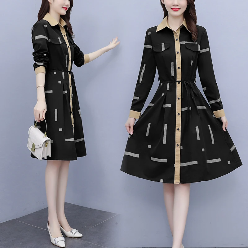 Модное платье-рубашка с длинным рукавом, Женская свободная офисная одежда для работы, облегающие повседневные блузки, блузка, уличное плать... 
Модное платье-рубашка с длинным рукавом, Женская свободная офисная одежда для работы, облегающие повседневные блузки, блузка, уличное плать...