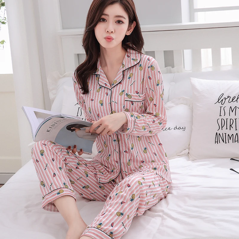 Fashion 2PCS Pajamas Sets for Women Lapel Long Sleeve Home Wear Ladies Mujer sweet Tops+Pants ladies Nightgown Sleepwear suit
Fashion 2PCS Pajamas Sets for Women Lapel Long Sleeve Home Wear Ladies Mujer sweet Tops+Pants ladies Nightgown Sleepwear suit
