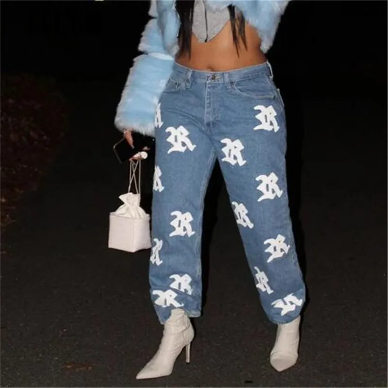 Винтажные брюки GGLNOO Y2K из синей джинсовой ткани с принтом, с завышенной талией, Мешковатые повседневные брюки, модные популярные женские джинсы
Винтажные брюки GGLNOO Y2K из синей джинсовой ткани с принтом, с завышенной талией, Мешковатые повседневные брюки, модные популярные женские джинсы