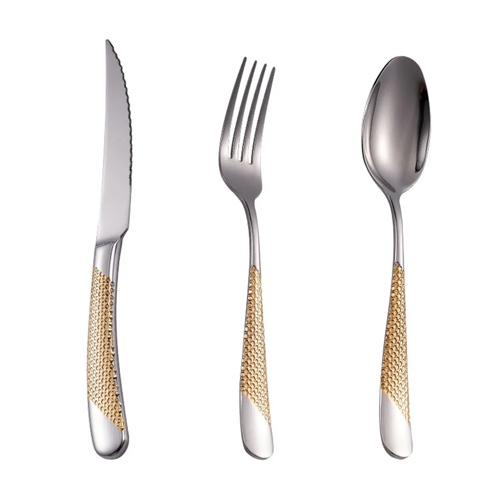 304 Stainless Steel Spoon Fork Knifes Cutlery Set Hotel Restaurant Golden Long Handle Set Kitchen Accessories cuisine outils
304 Stainless Steel Spoon Fork Knifes Cutlery Set Hotel Restaurant Golden Long Handle Set Kitchen Accessories cuisine outils