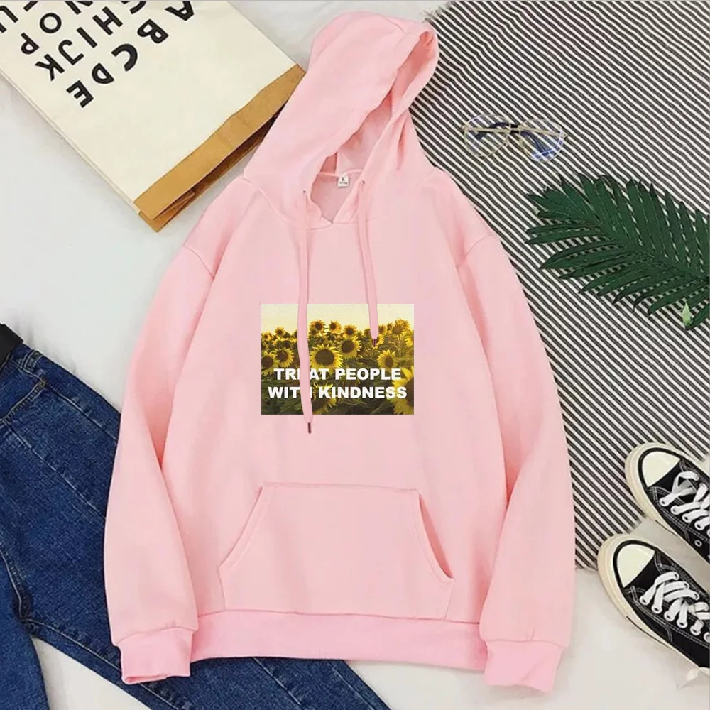Treat People with Kindness Sweatshirt Women Sunflower Hoodies Gothic Girls Fashion Letter Pullovers Streetwear Woman Clothes
Treat People with Kindness Sweatshirt Women Sunflower Hoodies Gothic Girls Fashion Letter Pullovers Streetwear Woman Clothes