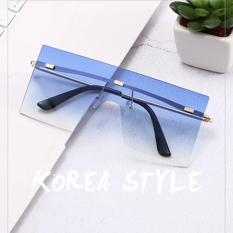 New Fashion Large Rectangle Sunglasses Women Rimless Square Sun Glasses for Women 2021 Summer Style Female UV400 Blue Pink
New Fashion Large Rectangle Sunglasses Women Rimless Square Sun Glasses for Women 2021 Summer Style Female UV400 Blue Pink