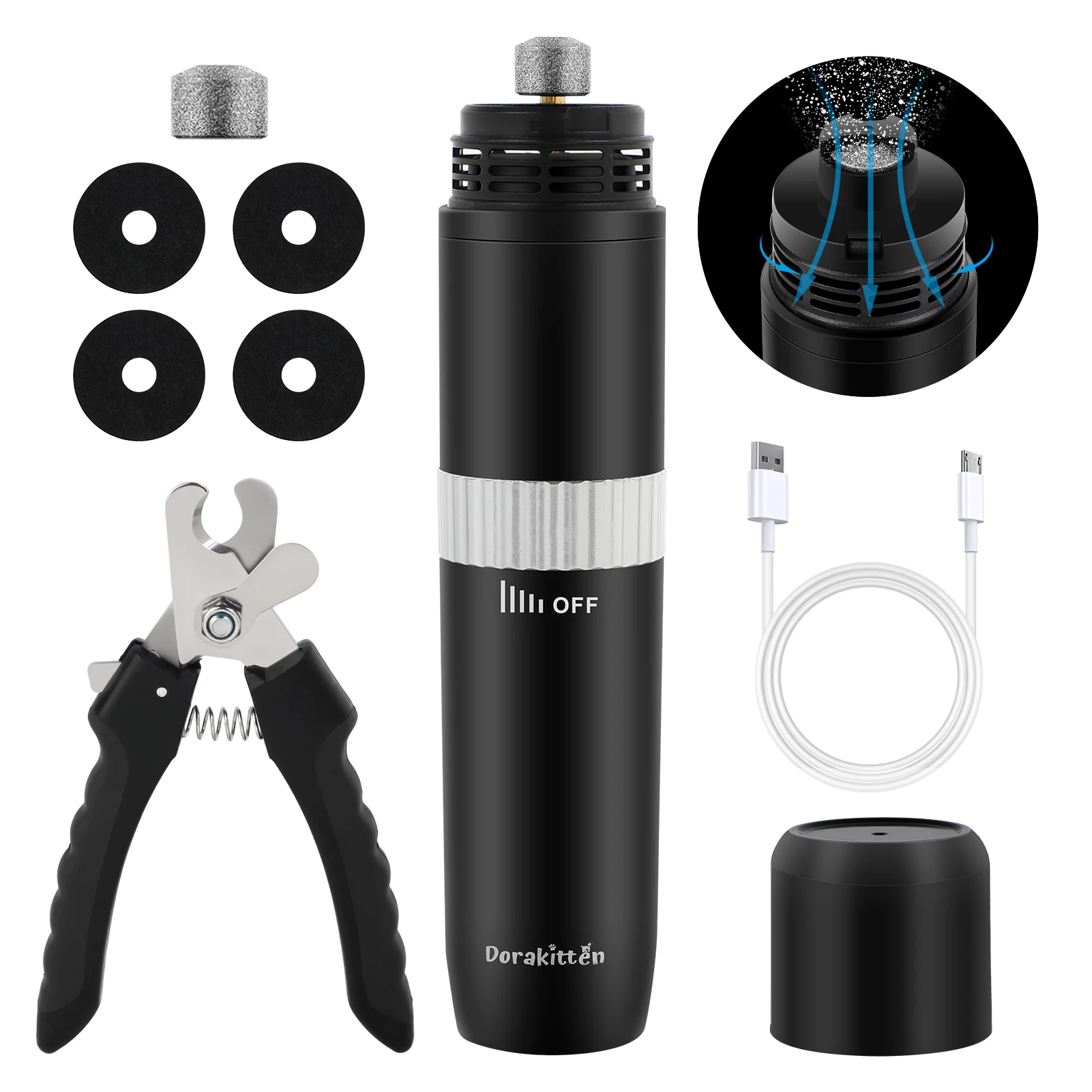 Electric Dog Nail Clippers For Dog Puppy Nail Grinders Rechargeable USB Charging Pet Quiet Cat Paws Nail Grooming Trimmer Tools
Electric Dog Nail Clippers For Dog Puppy Nail Grinders Rechargeable USB Charging Pet Quiet Cat Paws Nail Grooming Trimmer Tools