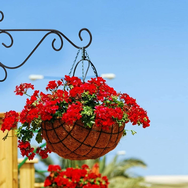 2Pcs Hanging Basket Hook Hanging Brackets European-Style Black Iron Wall Hanging Basket Brackets Hanging Basket Bracket
2Pcs Hanging Basket Hook Hanging Brackets European-Style Black Iron Wall Hanging Basket Brackets Hanging Basket Bracket
