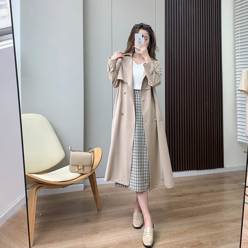 Mid-length windbreaker over the knee British Hepburn style autumn 2021 new lapel double-breasted coat loose women
Mid-length windbreaker over the knee British Hepburn style autumn 2021 new lapel double-breasted coat loose women