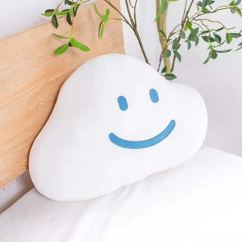 

INS Soft Cloud Smile Pillow Soft Car Plush Nap Pillow Sofa Cushion Baby Hug Doll Stuffed Plush Toys Cute Gift for Baby