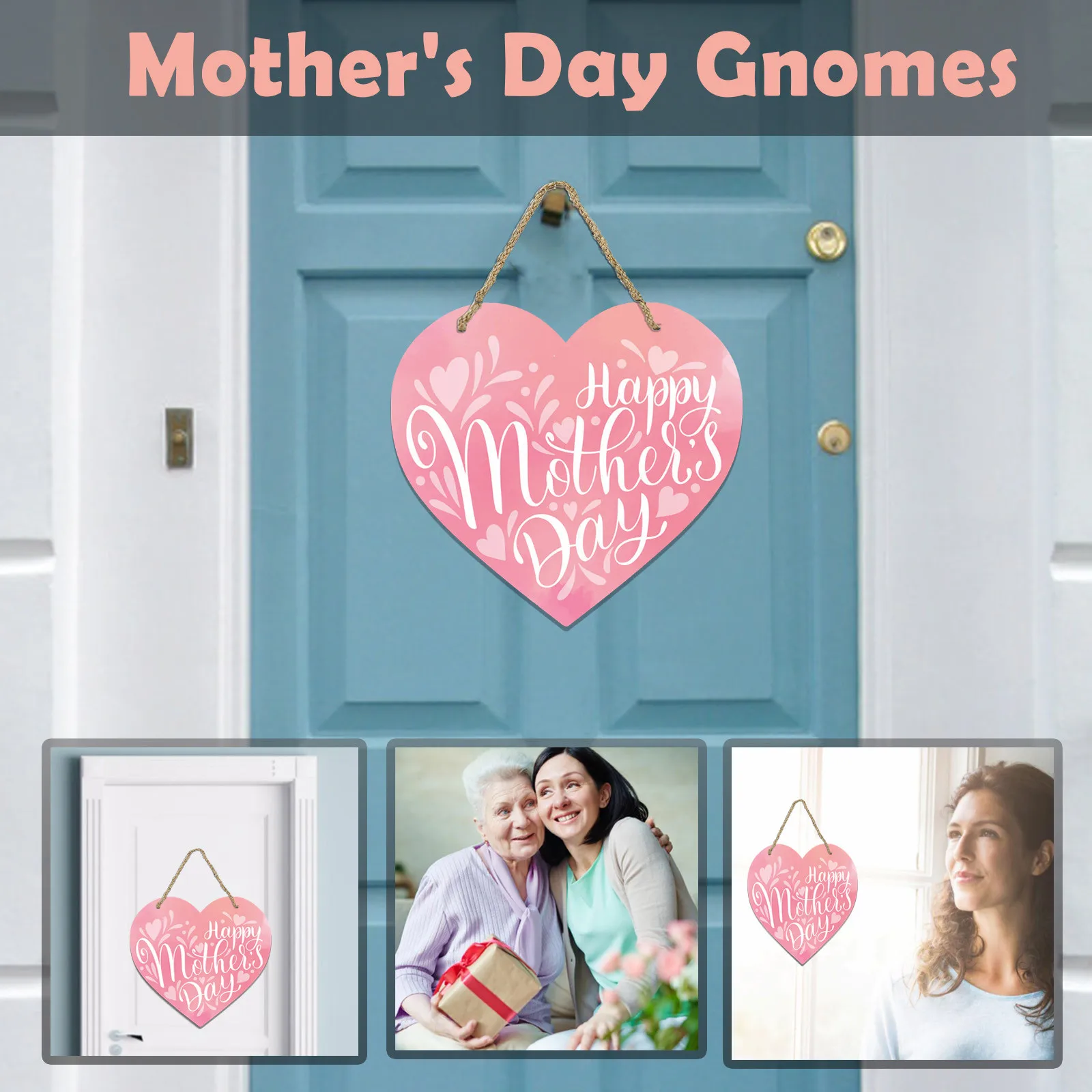 Mother's Day Wooden Heart-shaped Door Hanging Garland Wreath Fashion Hanging Ornament Crafts Festival Home Decoration Gifts
Mother's Day Wooden Heart-shaped Door Hanging Garland Wreath Fashion Hanging Ornament Crafts Festival Home Decoration Gifts