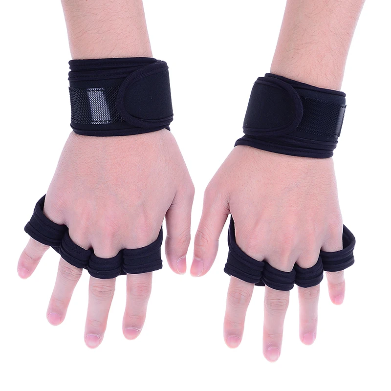 Дышащие противоскользящие перчатки без пальцев для тренажерного зала