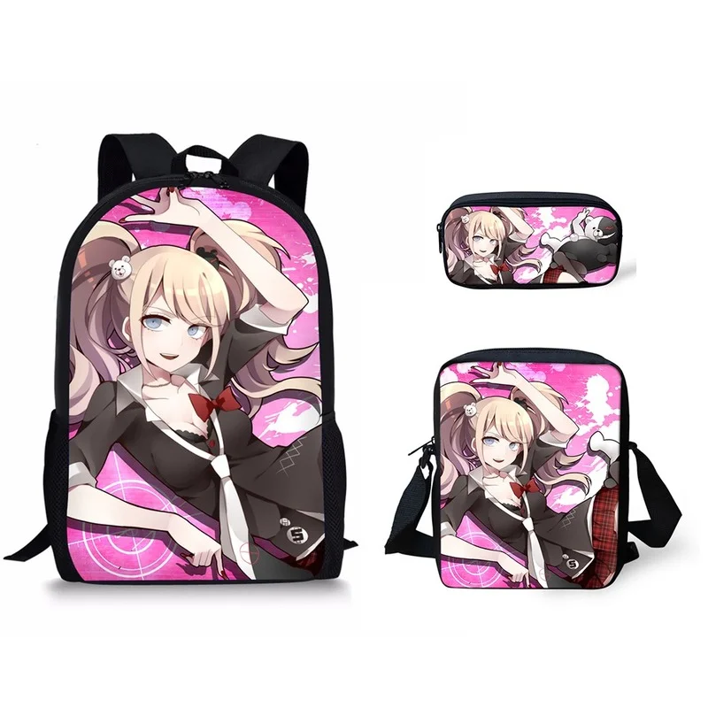 2021 New Hot 3PCs/Set Children's School Backpack Danganronpa Pattern School Bags Japanese Anime Design Teenagers Book-Bags Set
2021 New Hot 3PCs/Set Children's School Backpack Danganronpa Pattern School Bags Japanese Anime Design Teenagers Book-Bags Set