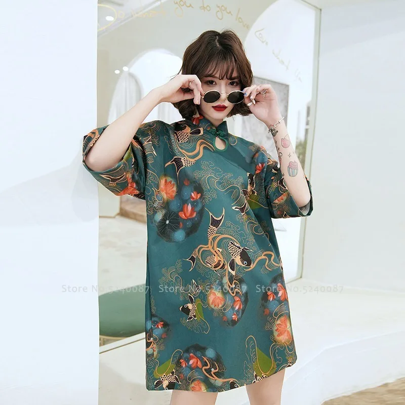 Chinese Traditional Improved Cheongsam Sexy Elegant Formal Hanfu Dress Women Fashion Qipao Short Skirt Dance Performance Costume
Chinese Traditional Improved Cheongsam Sexy Elegant Formal Hanfu Dress Women Fashion Qipao Short Skirt Dance Performance Costume