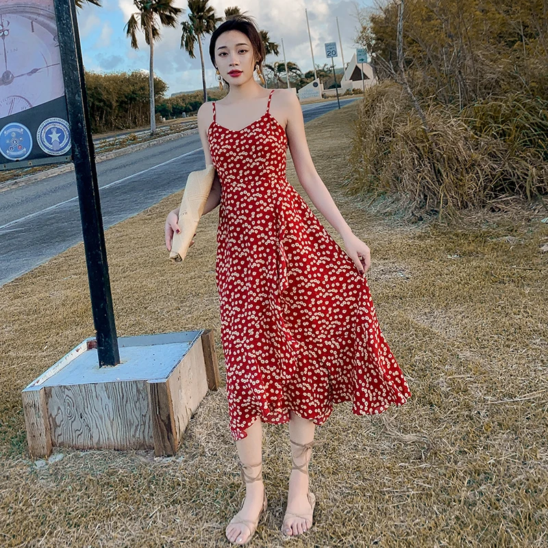 Elegant Runway Korean Vestidos New Floral Print Long Chiffon Women Sundress Summer Burgundy Party Tropical Vacation Beach Dress
Elegant Runway Korean Vestidos New Floral Print Long Chiffon Women Sundress Summer Burgundy Party Tropical Vacation Beach Dress