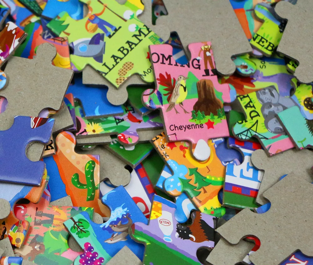 14*19inch/ 48*36cm United States Map Jigsaw Puzzle 200 Pieces of Relief Animal Scenery Children's Educational Toys
14*19inch/ 48*36cm United States Map Jigsaw Puzzle 200 Pieces of Relief Animal Scenery Children's Educational Toys