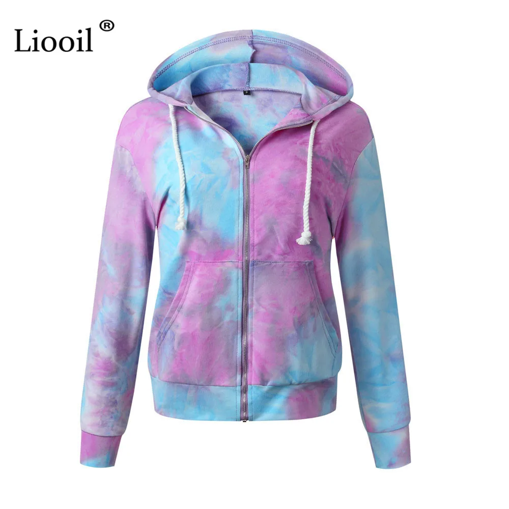 Liooil Casual Tie Dye Coat For Women 2020 Hooded Long Sleeve Zip Up With Pockets Female Print Autumn Winter Cardigan And Coats
Liooil Casual Tie Dye Coat For Women 2020 Hooded Long Sleeve Zip Up With Pockets Female Print Autumn Winter Cardigan And Coats