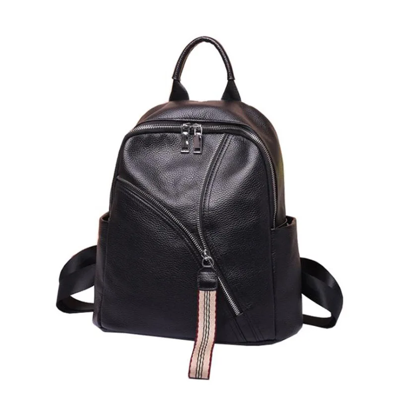 Women's backpack cowhide leather bag fashion student bag high quality High capacity school bag black leather backpack
Women's backpack cowhide leather bag fashion student bag high quality High capacity school bag black leather backpack