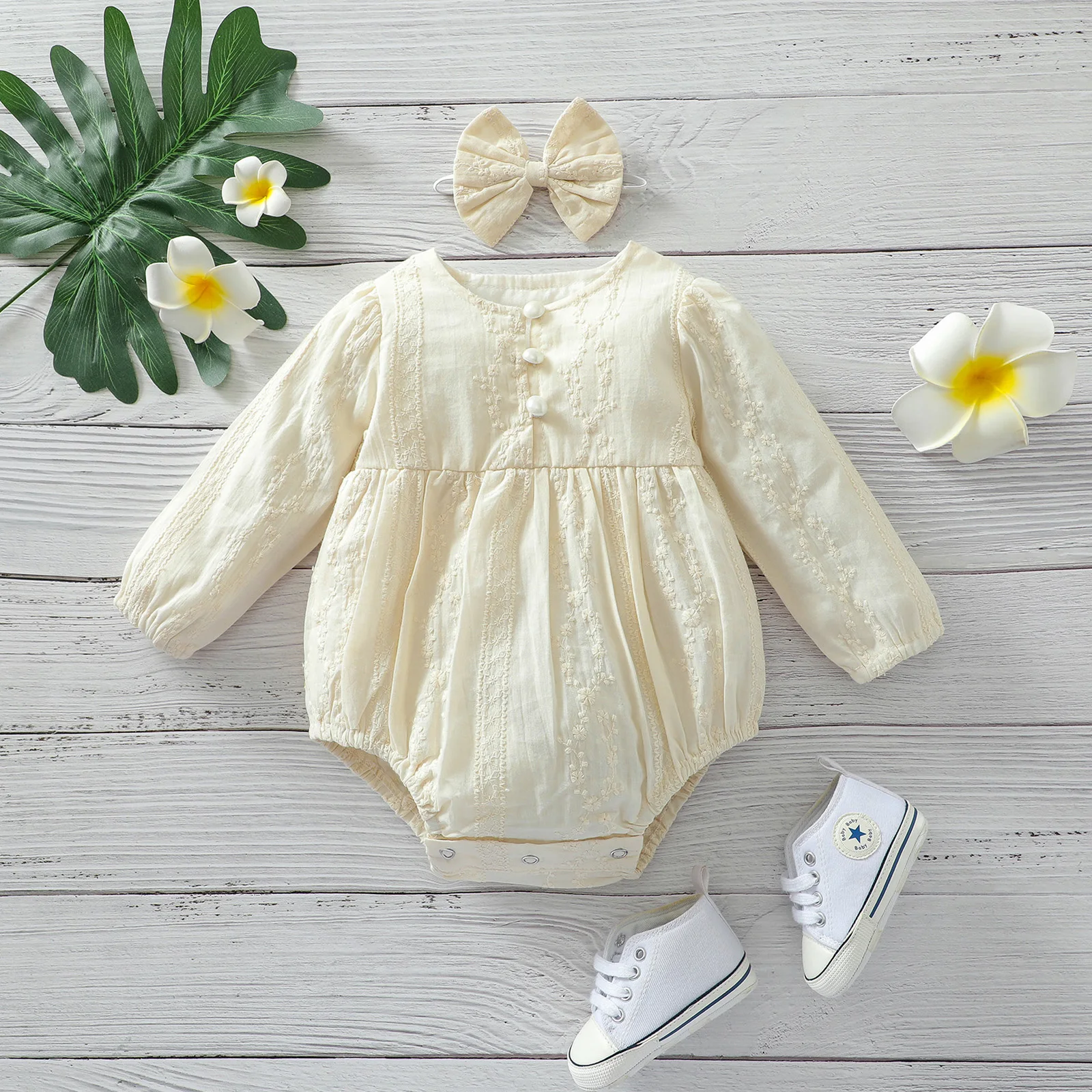 Baby Girl Clothes New Fashion Solid Flowers Long Sleeve Triangle Romper Jumpsuit Headband Outfit Playsuit For Newborn 0-24M
Baby Girl Clothes New Fashion Solid Flowers Long Sleeve Triangle Romper Jumpsuit Headband Outfit Playsuit For Newborn 0-24M