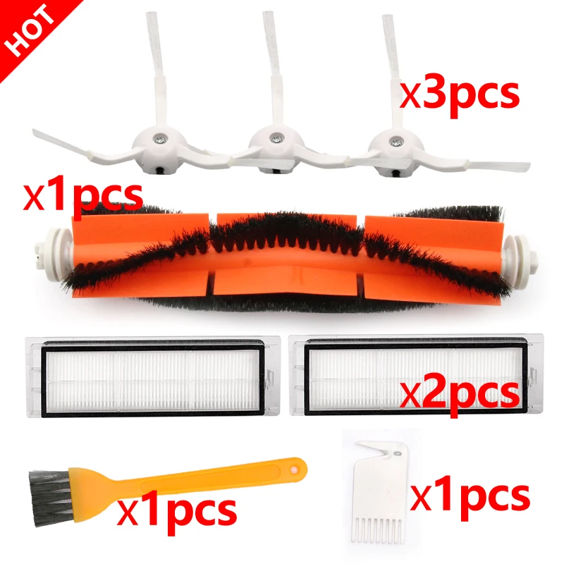3pcs 3 Arms Side brushes+2pcs Washable Hepa Filter+1pcs Main Brush for Xiaomi/Roborock S50 S51 S55 Robot Vacuum Cleaner Parts
3pcs 3 Arms Side brushes+2pcs Washable Hepa Filter+1pcs Main Brush for Xiaomi/Roborock S50 S51 S55 Robot Vacuum Cleaner Parts