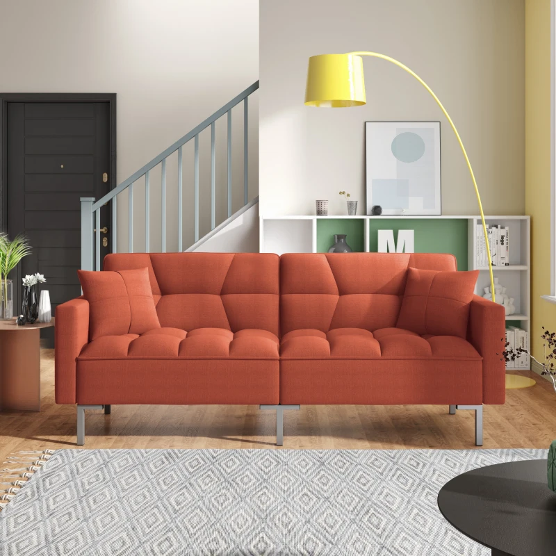 Modern Sofa Couch Linen Upholstered Convertible Folding Futon Sofa Bed Durable for Living Room or Apartment Dorm Easy Assembly
Modern Sofa Couch Linen Upholstered Convertible Folding Futon Sofa Bed Durable for Living Room or Apartment Dorm Easy Assembly