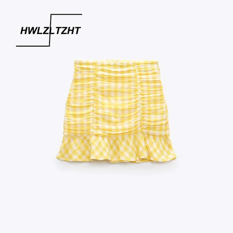 HWLZLTZHT Plaid Skirt Women Ruffle Pleated Woman Skirt Summer Sexy Mini Skirts Womens 2021 Vintage High Waist Skirt for Girls
HWLZLTZHT Plaid Skirt Women Ruffle Pleated Woman Skirt Summer Sexy Mini Skirts Womens 2021 Vintage High Waist Skirt for Girls