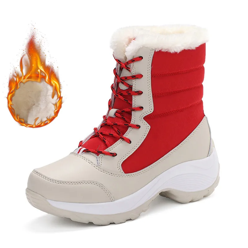 Anti-slip Womans High Top Cotton Shoes Comfortable Waterproof Winter Female Plush Warm Hiking Sneakers Outdoor Snow Boots
Anti-slip Womans High Top Cotton Shoes Comfortable Waterproof Winter Female Plush Warm Hiking Sneakers Outdoor Snow Boots