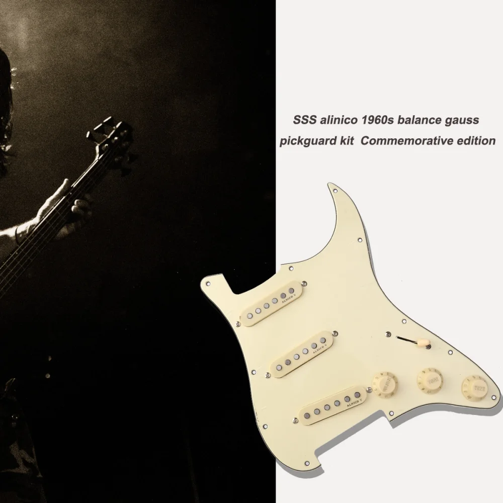 Prewired Pickguard Schrauben Set Commemorative Model Classical Prewired Loaded SSS Pickguard alnico V pickups in 60s for ST
Prewired Pickguard Schrauben Set Commemorative Model Classical Prewired Loaded SSS Pickguard alnico V pickups in 60s for ST