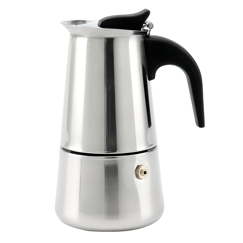 Кофеварка на плите из нержавеющей стали Hot Moka Coffee Pot Espresso Latte Percolator Italian Machine 100 мл.