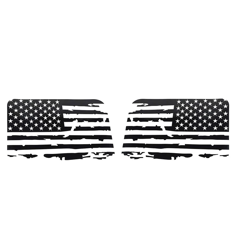 

Жесткая крыша окна США Проблемные наклейки в форме флага американский флаг наклейки для Jeep Wrangler 2018-2021 JL 4 двери, 1 пара