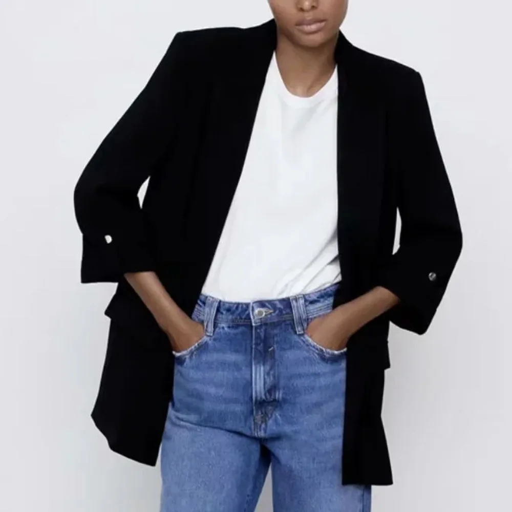 ZA Spring And Summer New Women's Roll-Sleeved Drape Elegant Casual High-Quality Suit Jacket Chic Top
ZA Spring And Summer New Women's Roll-Sleeved Drape Elegant Casual High-Quality Suit Jacket Chic Top
