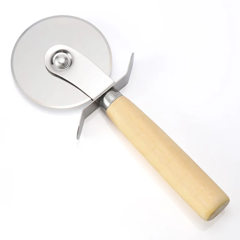 Stainless steel pizza cutter Pizza wheel cutter Wooden handle crispy pizza cutter and hob
Stainless steel pizza cutter Pizza wheel cutter Wooden handle crispy pizza cutter and hob