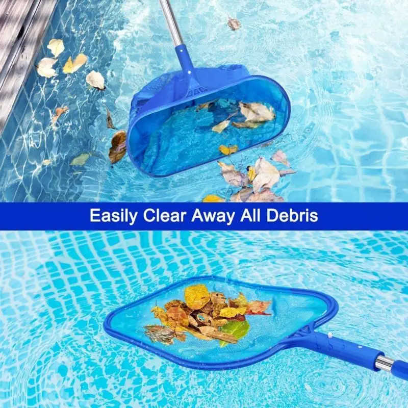 

Pool Skimmer Net with 5 Sections 47" Detachable Pole Leaf Skimmer Mesh Rake Net Spa Pond Pool Cleaner Supplies Accessories Hot