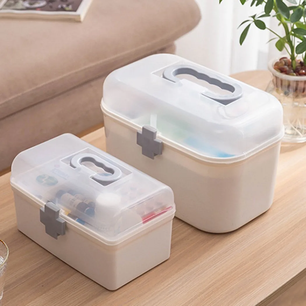 Plastic Medical Box Household Large Capacity Medical First Aid Box Multi-layer Portable Medicine Emergency Family Storage Box
Plastic Medical Box Household Large Capacity Medical First Aid Box Multi-layer Portable Medicine Emergency Family Storage Box