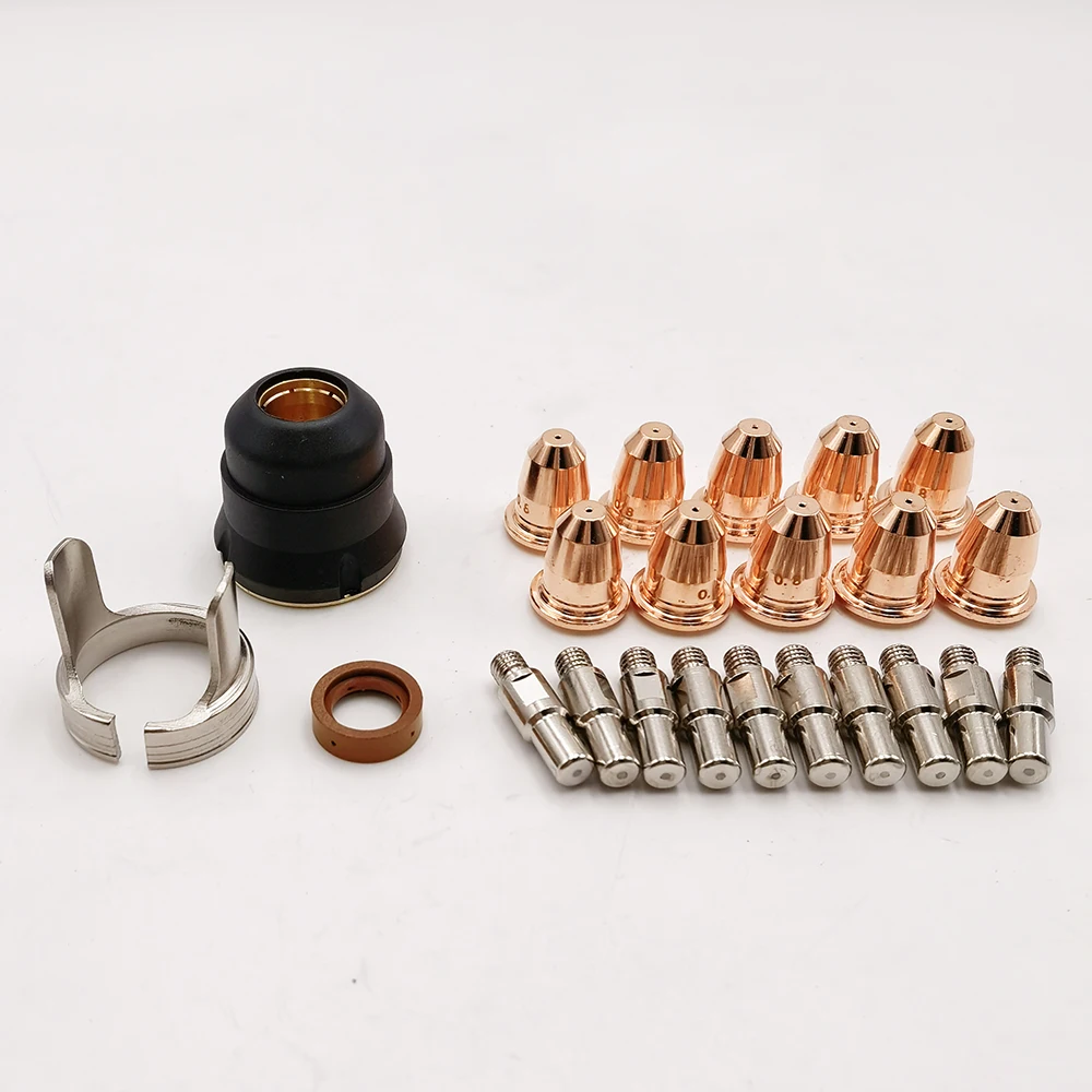 Non HF Torch Nozzle Tip Electrode Swirl Ring Shield Spacer Consumables Kit S25 S30 S45 CUT55 PT-40 IPT-40 IPR-40 PT40 Air Plasma
Non HF Torch Nozzle Tip Electrode Swirl Ring Shield Spacer Consumables Kit S25 S30 S45 CUT55 PT-40 IPT-40 IPR-40 PT40 Air Plasma