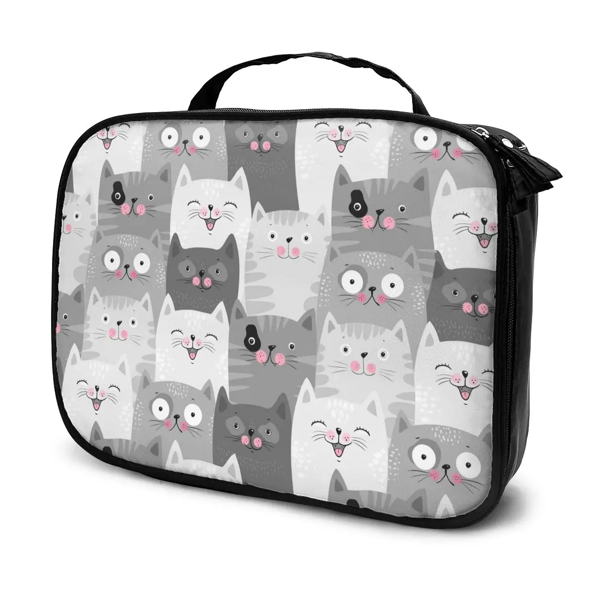 Multifunction Cosmetic Bag Black White Gray Cats Women Makeup Bag Toiletries Grooming Kit Travel Insert Organizer Case Handbag
Multifunction Cosmetic Bag Black White Gray Cats Women Makeup Bag Toiletries Grooming Kit Travel Insert Organizer Case Handbag