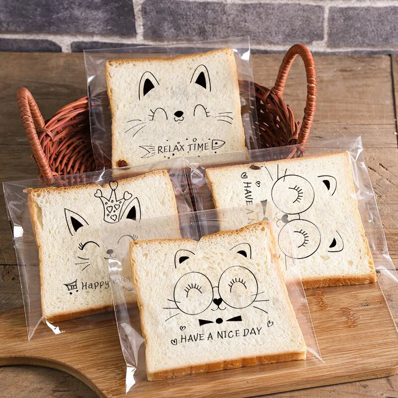 100pcs Transparent Self-adhesive Candy Cookie Gift Bag Cute Cartoon Bread Paste Pineapple Buns Baked Sliced Toast Packaging Bags
100pcs Transparent Self-adhesive Candy Cookie Gift Bag Cute Cartoon Bread Paste Pineapple Buns Baked Sliced Toast Packaging Bags