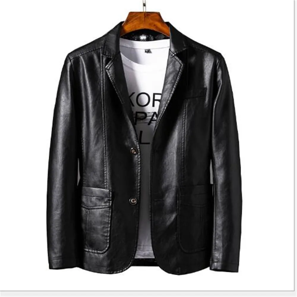 Весна и осень новая куртка мужская теплая кожаная Повседневная Популярная PUleather куртка кожаный костюм пальто Верхняя одежда 
Весна и осень новая куртка мужская теплая кожаная Повседневная Популярная PUleather куртка кожаный костюм пальто Верхняя одежда