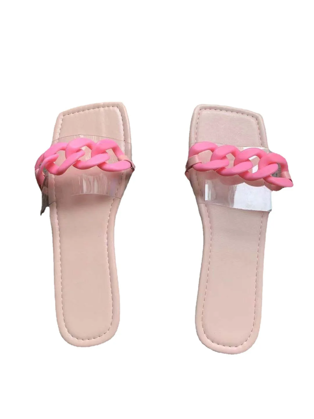 Spring/summer 2021 new metal chain women flat bottom non-slip durable fashion all-match slippers outdoor leisure beach sandals
Spring/summer 2021 new metal chain women flat bottom non-slip durable fashion all-match slippers outdoor leisure beach sandals