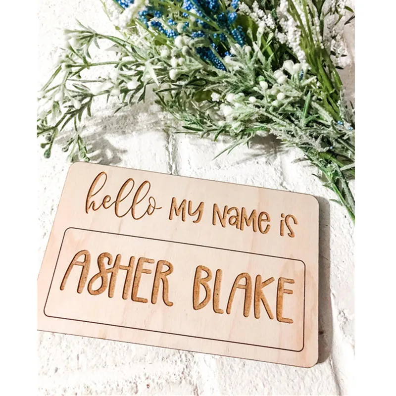 Personalized baby name sign wood, Hello My Name Is Announcement plaque, Nursery decoration, Newborn photo props ,Baby keepsake
Personalized baby name sign wood, Hello My Name Is Announcement plaque, Nursery decoration, Newborn photo props ,Baby keepsake