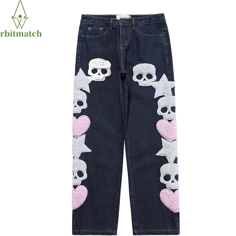 Vintage Pocket Skull Embroidery Straight Cargo Pants Men And Women Oversize Jeans Trousers 2021 Harajuku Streetwear Denim Pants
Vintage Pocket Skull Embroidery Straight Cargo Pants Men And Women Oversize Jeans Trousers 2021 Harajuku Streetwear Denim Pants