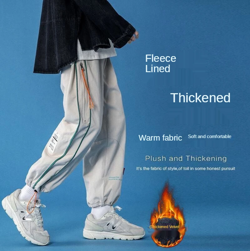 Streetwear Men Pants Cotton Loose-Fit Tappered Trousers Casual Cargo Pants Men's Trendy Padded Fleece Baggy Trousers Sweatpants
Streetwear Men Pants Cotton Loose-Fit Tappered Trousers Casual Cargo Pants Men's Trendy Padded Fleece Baggy Trousers Sweatpants