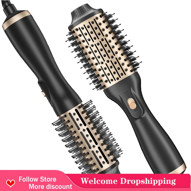 Multifunctional Hair Dryer Styler Hot Air Brush Gold Dryer And Volumizer With Negative Ionic For Straightening Or Curling
Multifunctional Hair Dryer Styler Hot Air Brush Gold Dryer And Volumizer With Negative Ionic For Straightening Or Curling