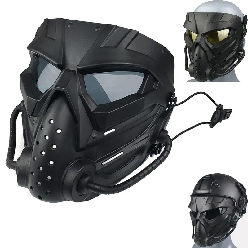 Airsoft Masks Multifunctional PC Len Skull Paintball Games CS Field Mask Hunting Military Tactical Cycling Full Face Protections 
Airsoft Masks Multifunctional PC Len Skull Paintball Games CS Field Mask Hunting Military Tactical Cycling Full Face Protections