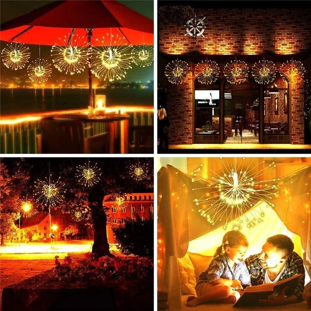 LED Fairy String Lights Christmas Halloween Decoration Waterproof Stars Fireworks Lights Wedding Party Garden Festive Garland
LED Fairy String Lights Christmas Halloween Decoration Waterproof Stars Fireworks Lights Wedding Party Garden Festive Garland