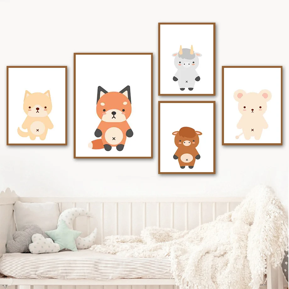 Cattle Cow Horse Fox Rabbit Bear Sheep Goat Dog Wall Art Canvas Painting Nordic Posters And Prints Wall Pictures Kids Room Decor
Cattle Cow Horse Fox Rabbit Bear Sheep Goat Dog Wall Art Canvas Painting Nordic Posters And Prints Wall Pictures Kids Room Decor