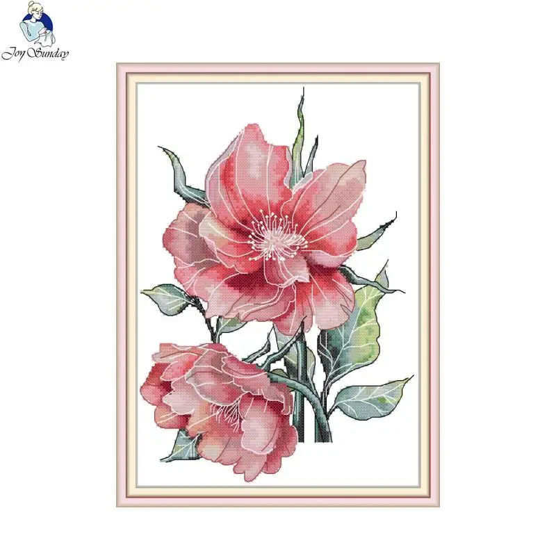 Joy Sunday Two pink peony flowers cross stitch kit Aida 14ct 11ct counted and stamped embroidery DIY handmade crafts sewing set
Joy Sunday Two pink peony flowers cross stitch kit Aida 14ct 11ct counted and stamped embroidery DIY handmade crafts sewing set