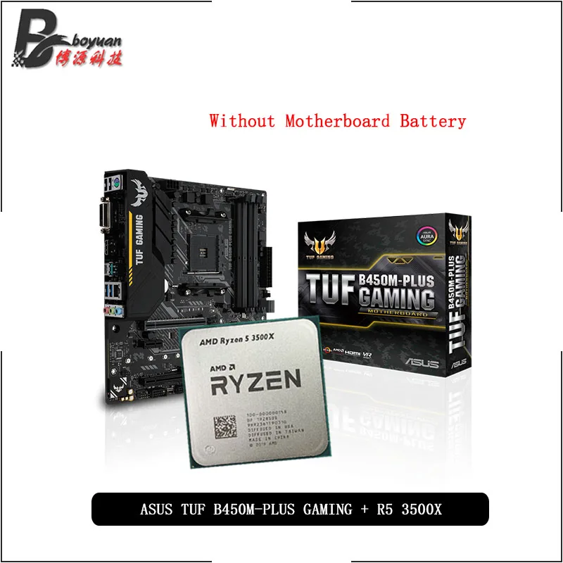 Игровая материнская плата AMD Ryzen 5 3500X/R5 3500X + процессор Asus TUF B450M PLUS в комплекте с