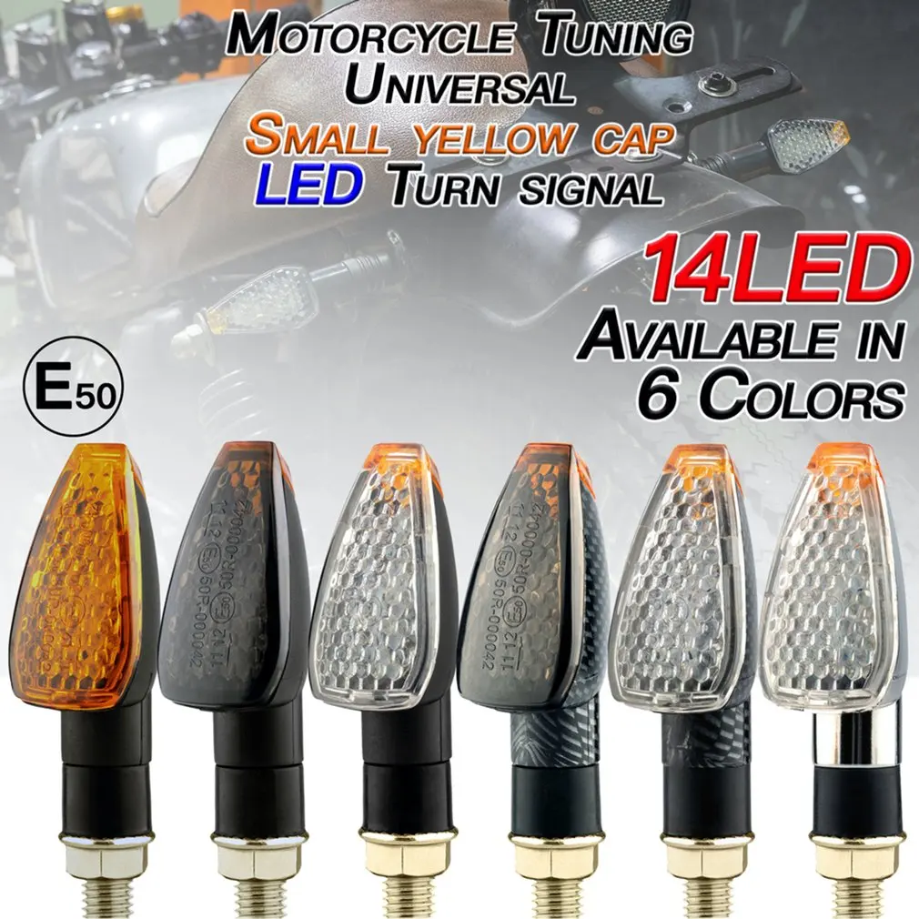 12V Motorcycle LED Turn Signal Lightings With E50 Mark 14LED Blinkers Amber light Plated Silver Shell Motorcycle Indicator Light
12V Motorcycle LED Turn Signal Lightings With E50 Mark 14LED Blinkers Amber light Plated Silver Shell Motorcycle Indicator Light
