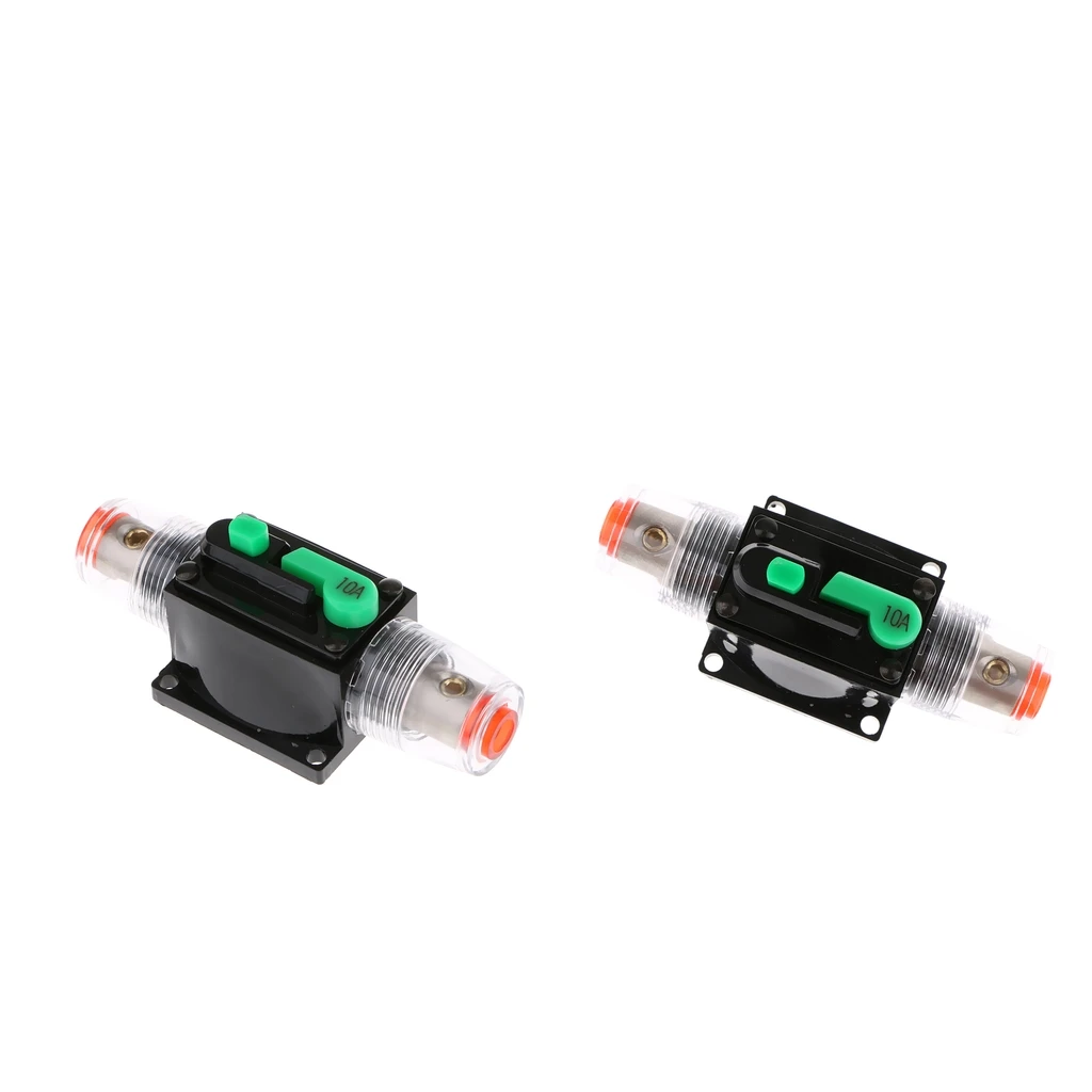 Car Audio Inline Circuit Breaker Support Push Button Manual Reset 12V/24V/32VDC 10Amp, 2Pack
Car Audio Inline Circuit Breaker Support Push Button Manual Reset 12V/24V/32VDC 10Amp, 2Pack